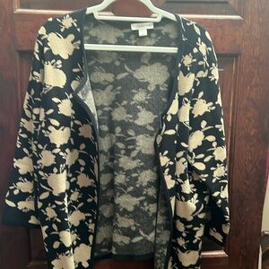 Coldwater Creek jacquard sweater cardigan